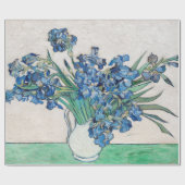 Papier Cadeau Vincent van Gogh - Nature morte : Vase avec iris (Plat)