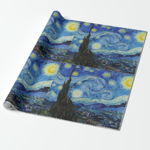 Papier Cadeau Vincent Van Gogh Nuit d'art Vintage