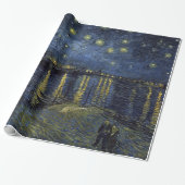 Papier Cadeau Vincent van Gogh Nuit étoilée sur le Rhône (Déroulé)