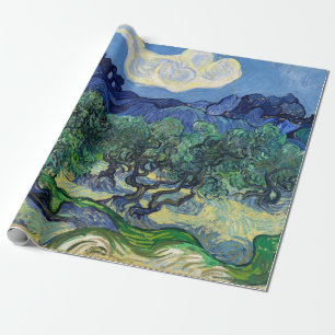 Papier Cadeau Vincent van Gogh - Oliviers avec les Alpilles