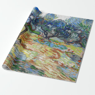Papier Cadeau Vincent van Gogh - Oliviers : Ciel bleu brillant