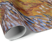 Papier Cadeau Vincent van Gogh - Oliviers, Ciel Jaune et Soleil (Coin rond)