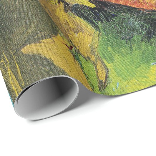 Papier Cadeau Vincent Van Gogh - Trois tournesols dans un vase (Coin rond)