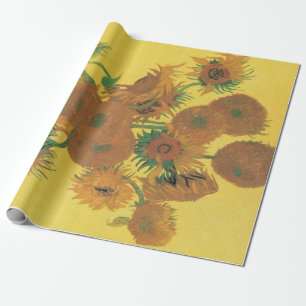 Papier Cadeau Vincent van Gogh - Vase avec quinze tournesols