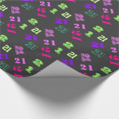 Papier Cadeau vingt 21èmes un anniversaire (Coin)