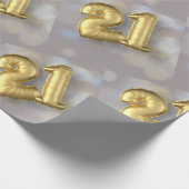 Papier Cadeau Vingt ballons d'un 21 or (Coin)
