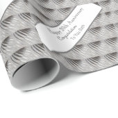 Papier Cadeau Vingtième anniversaire Mariage Platine (Coin rond)