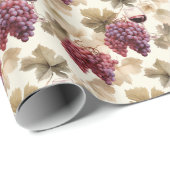 Papier Cadeau Vins de raisin et de vin rouge 2 - (Coin rond)