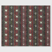 Papier Cadeau Vins O' Death Samhain Halloween Crâne de Noël (Plat)