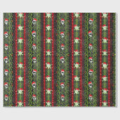 Papier Cadeau Vins O' Debout Crâne de Noël Squelette de Noël Squ (Plat)