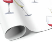 Papier Cadeau Vins rouges et blancs (Coin rond)