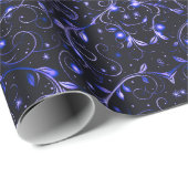 Papier Cadeau Vins Végétation Étoiles Pois Noël (Coin rond)