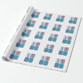 Papier Cadeau Vintage 1776 Patchwork Patriotique (Déroulé)