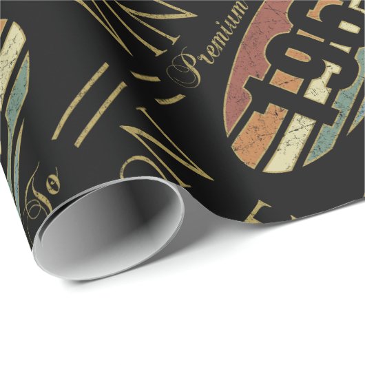 Papier Cadeau Vintage 1965 60e anniversaire (Coin rond)