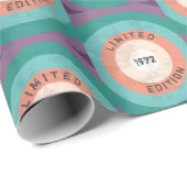 Papier Cadeau Vintage 1972 Limited Edition 54e anniversaire Retr (Coin rond)