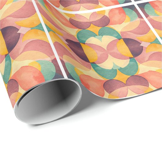 Papier Cadeau Vintage Abstract Pattern (Coin rond)