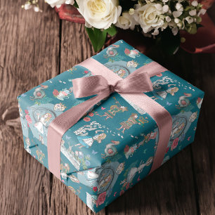 Papier Cadeau Vintage Alice au pays des merveilles Fairytale Sto