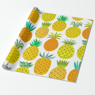 Papier Cadeau vintage ananas sans soudure motif isolé sur whi