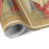 Papier Cadeau Vintage Angel Noël salutations Qualité supérieure (Coin rond)