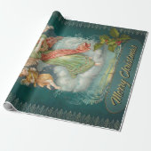 Papier Cadeau Vintage Angels Noël (Déroulé)
