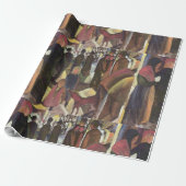 Papier Cadeau Vintage Août Macke Adieu (Déroulé)