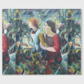 Papier Cadeau Vintage août Macke deux filles (Plat)
