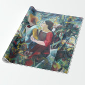 Papier Cadeau Vintage août Macke deux filles (Déroulé)