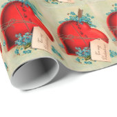 Papier Cadeau Vintage Big Red (Coin rond)