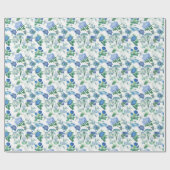 Papier Cadeau Vintage Blue Flowers (Plat)