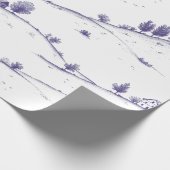 Papier Cadeau Vintage Blue Toile Landscape (1) (Coin)