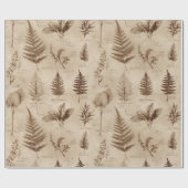 Papier Cadeau Vintage Botanical Floral Pattern (7) (Plat)