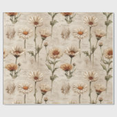 Papier Cadeau Vintage Botanical Floral Pattern (8) (Plat)