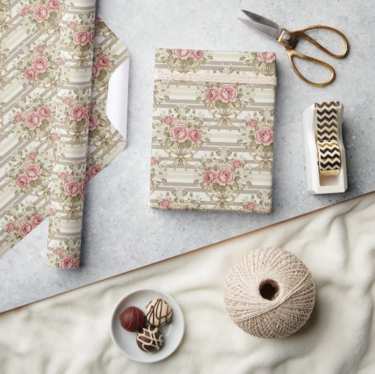 Papier Cadeau Vintage Bouquet (Artisanat)