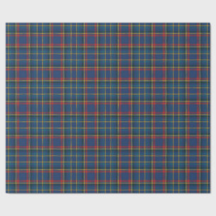 Papier Cadeau Vintage carreau écossais rouge et bleu