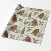 Papier Cadeau Vintage Christmas Seamless Pattern (Déroulé)