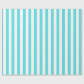 Papier Cadeau Vintage Classic Turquoise & Blancs (Plat)