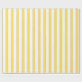 Papier Cadeau Vintage Classique Jaune & Blancs (Plat)