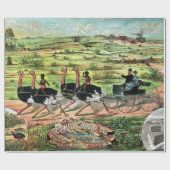 Papier Cadeau Vintage Columbus Buggy Company Australian Ostrich (Plat)