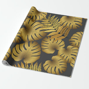 Papier Cadeau Vintage continu tropical motif, tropical lumineux