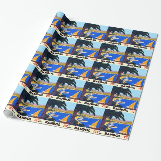 Papier Cadeau Vintage Côte d'Azur (Déroulé)