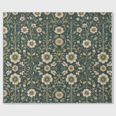 Papier Cadeau Vintage Daisy Garden Pattern (Plat)