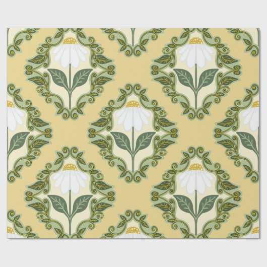 Papier Cadeau Vintage Daisy Vine (Plat)