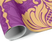 Papier Cadeau Vintage damask ornamental seamless pattern (Coin rond)