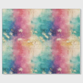 Papier Cadeau Vintage Dandelion Abstract Pattern (4) (Plat)