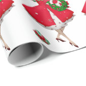 Papier Cadeau vintage de Noël 1950 (Coin rond)