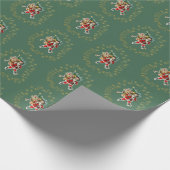 Papier Cadeau Vintage de Noël Retro Père Noël (Coin)