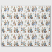 Papier Cadeau Vintage Elegant Rabbits | Easter Wrapping Paper (Plat)
