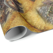 Papier Cadeau Vintage Farm (Coin rond)