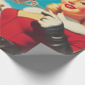 Papier Cadeau Vintage fille d'hiver (Coin)