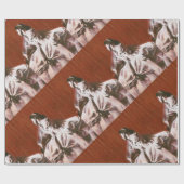 Papier Cadeau Vintage fille en blanc Mariage Enveloppement (Plat)